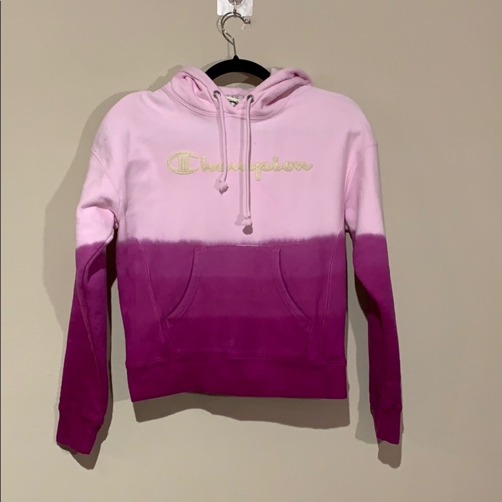 NWT Champion Purple Ombre Tie Dye Retro Hoodie XS - Picture 5 of 8